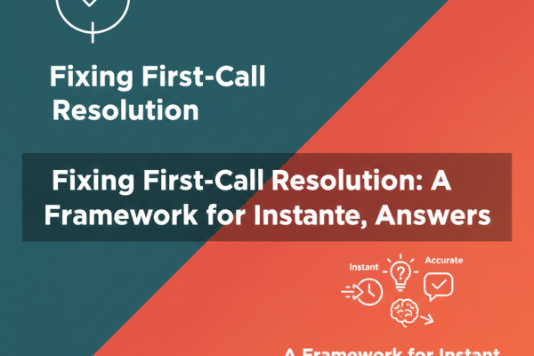 Fixing First-Call Resolution: A Framework for Instant, Accurate Answers