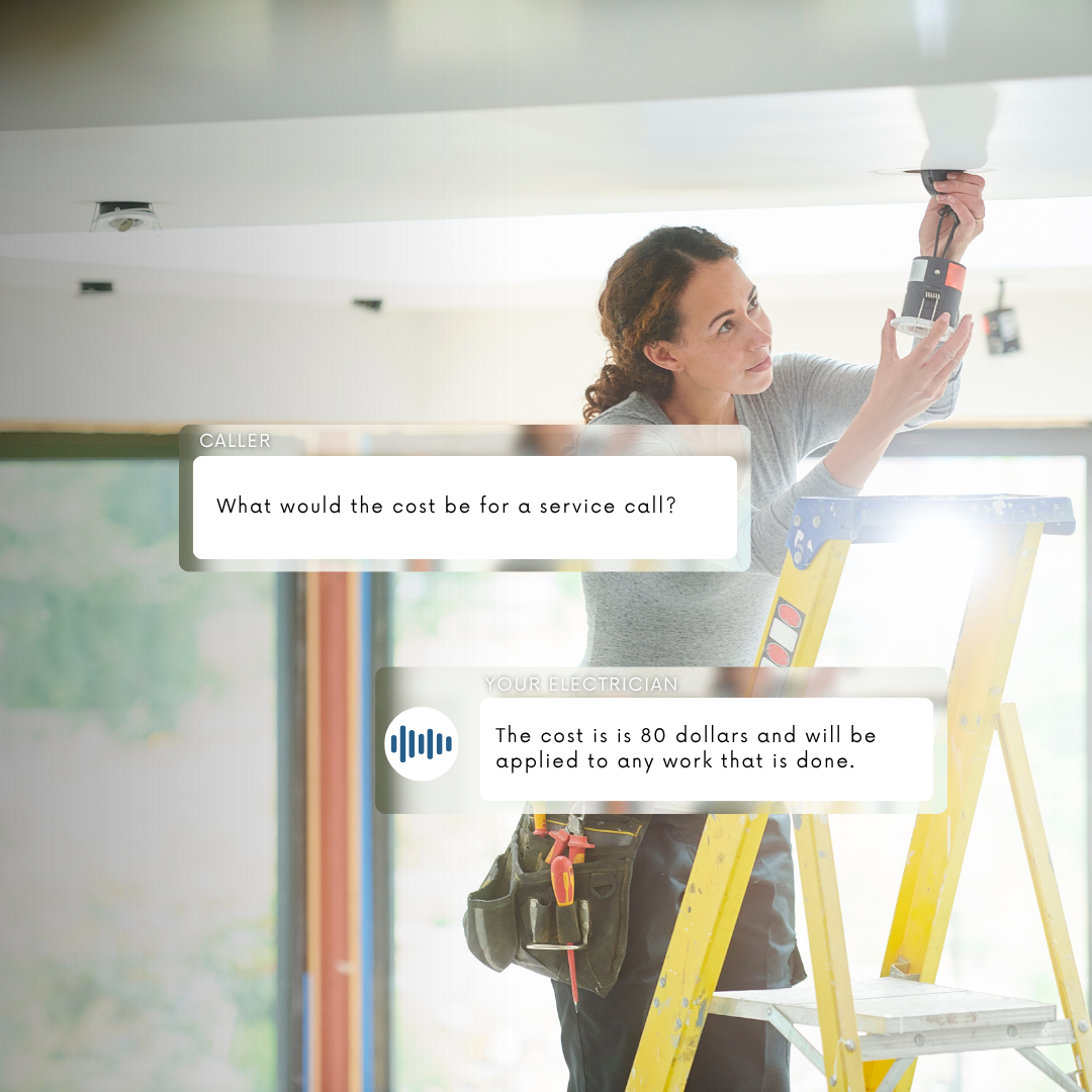 Electricians StrataBlue.AI’s 24/7 AI receptionist streamlines tenant, maintenance, and leasing calls.