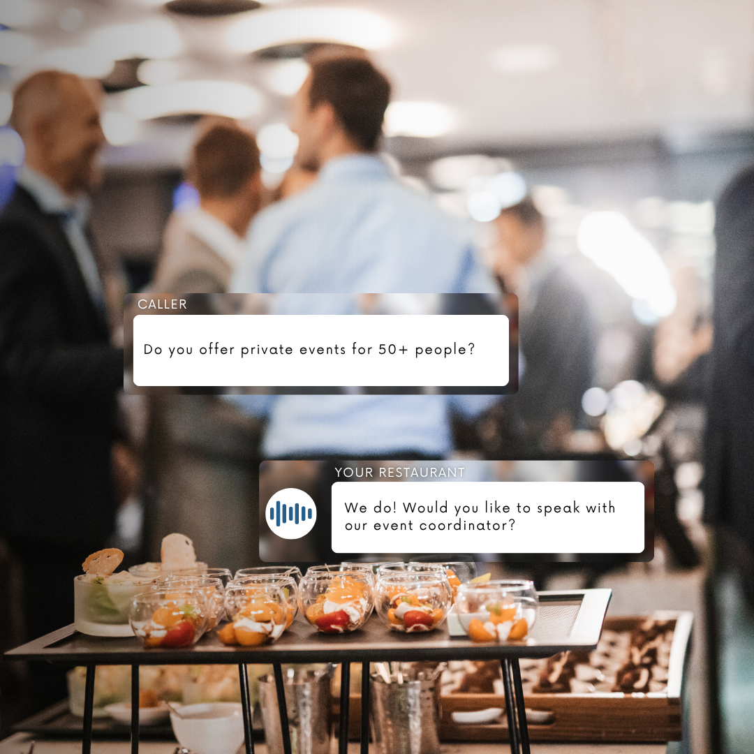 Restaurants Event and catering requests