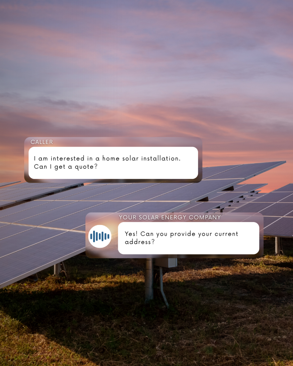 Answering services for solar energy businesses